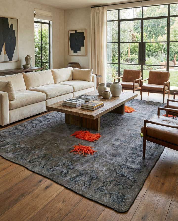 6' 8 x 10' Hand Knotted Ultra Vintage Persian Wool Rug