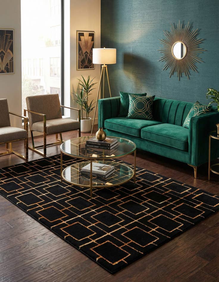 Detail image of  4' x 6'  Marilyn Monroe™ Glam Deco Rug