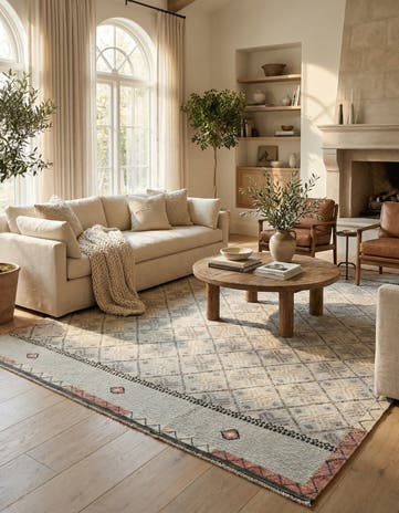 8' 8 x 12' 8 Hand Knotted Moroccan Wool Rug