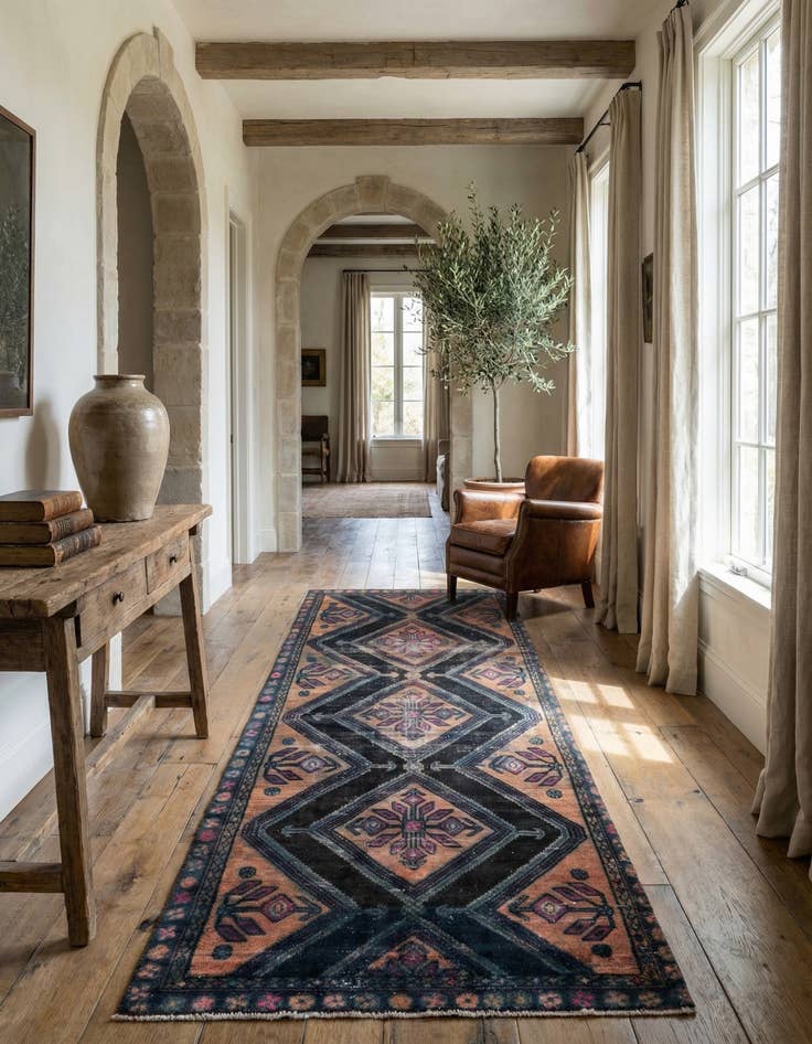 Detail image of 4' 7 x 10' 4  Hand Knotted Ultra Vintage Persian Wool Runner Rug