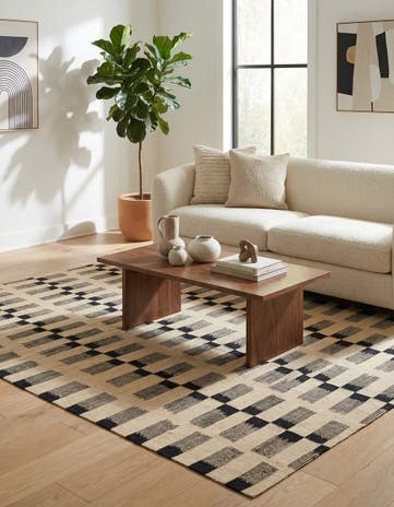 5' 9 x 7' 8 Hand Woven Kilim Modern Wool Rug