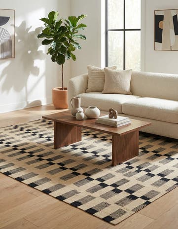 5' 9 x 7' 8 Hand Woven Kilim Modern Wool Rug