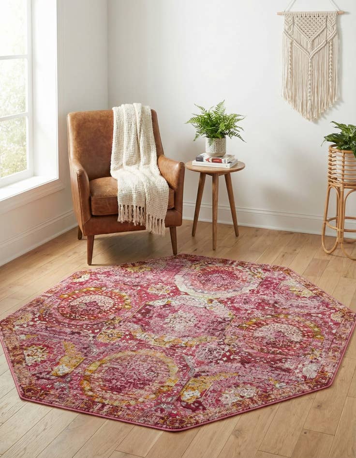 Detail image of  5' 3 x 5' 3 Santiago Octagon Rug