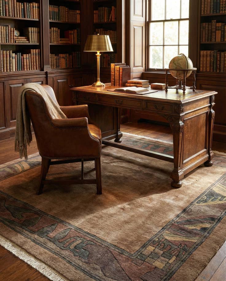Detail image of 6' 5 x 6' 5 Hand Knotted Tibet Wool Square Rug