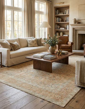 9' x 12' 8 Hand Knotted Ultra Vintage Persian Wool Rug