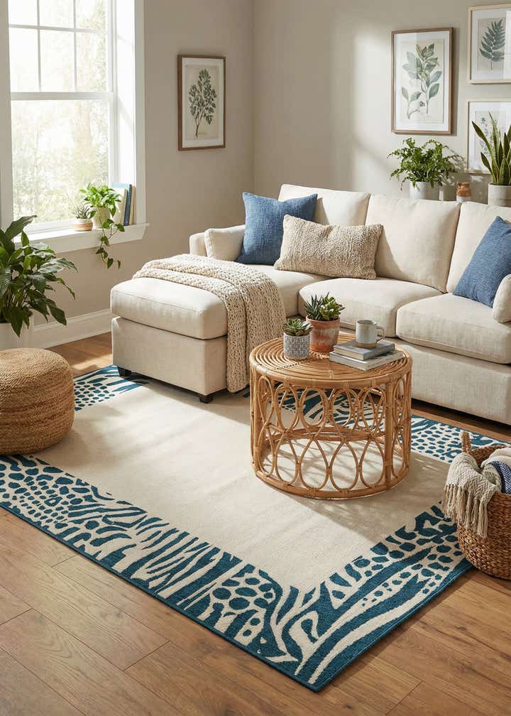 6' x 9' Easy-Clean Safari Indoor / Outdoor Rug