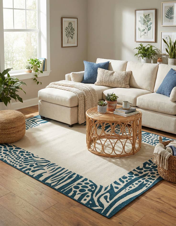 Detail image of  6' x 9'  Washable Safari Indoor / Outdoor Rug