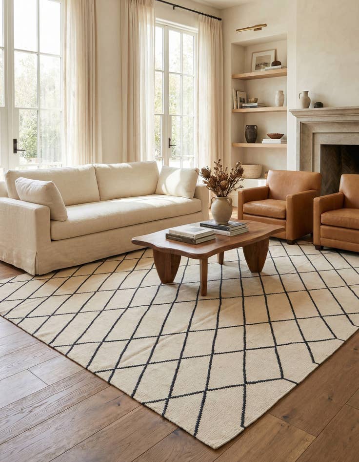 Detail image of 8' 3 x 9' 10  Hand Woven Kilim Modern Wool Rug