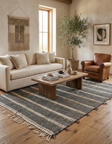 6' 4 x 9' 8 Hand Knotted Moroccan Wool Rug