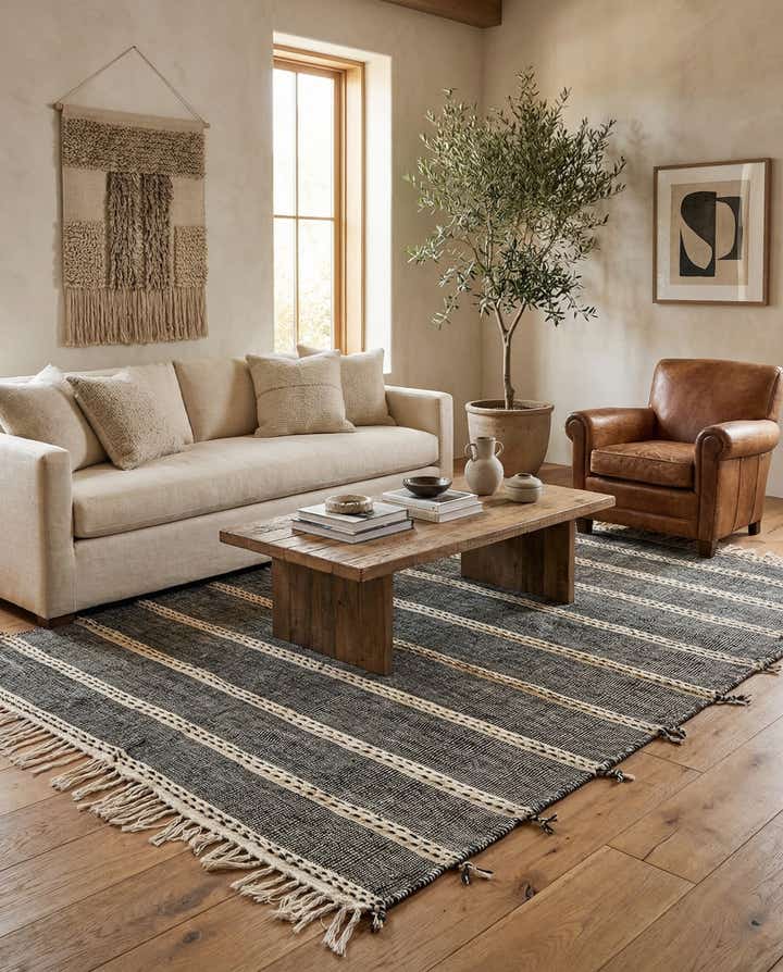 6' 4 x 9' 8 Hand Knotted Moroccan Wool Rug