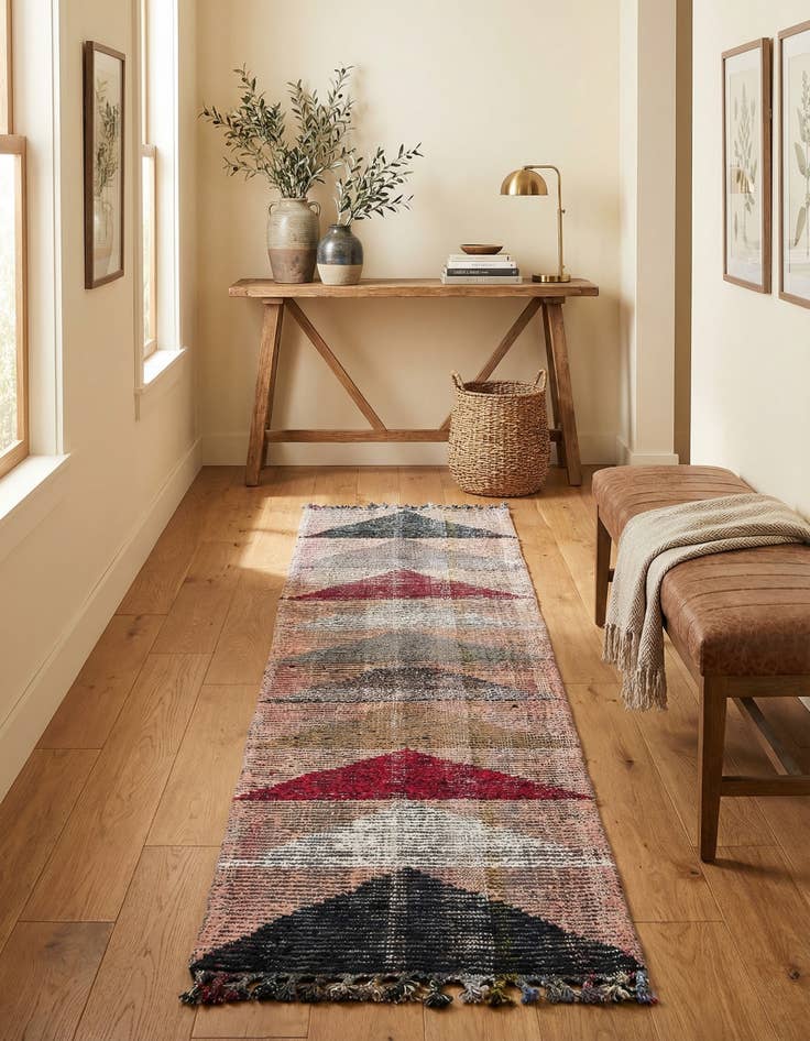 Detail image of 2' 8 x 11' 10  Hand Knotted Moroccan Wool Runner Rug