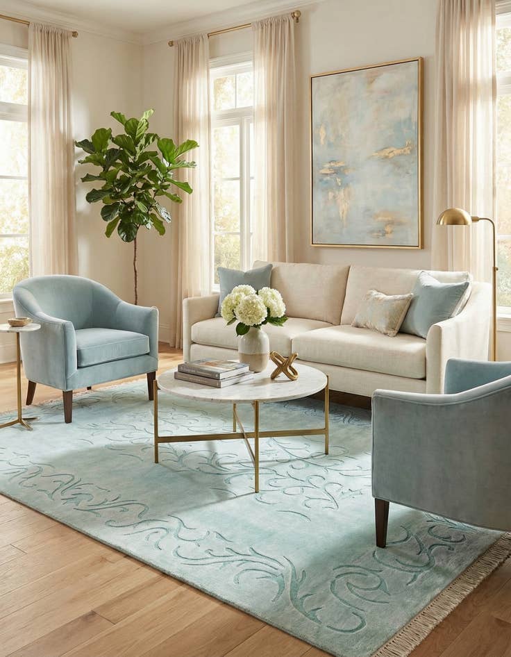 Detail image of 5' 6 x 7' 10  Hand Knotted Darya Wool Rug