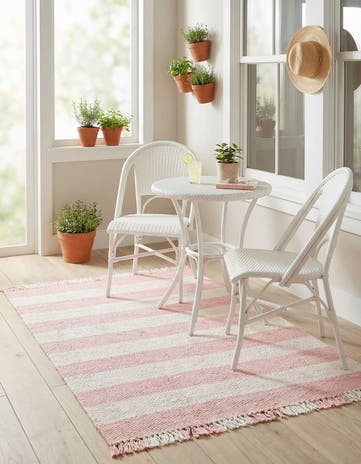 4' x 6' Easy-Clean Eco Plaid Washable Indoor / Outdoor Rug