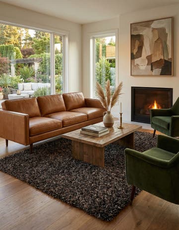 5' x 6' 8 Multi-Tone Shag Rug