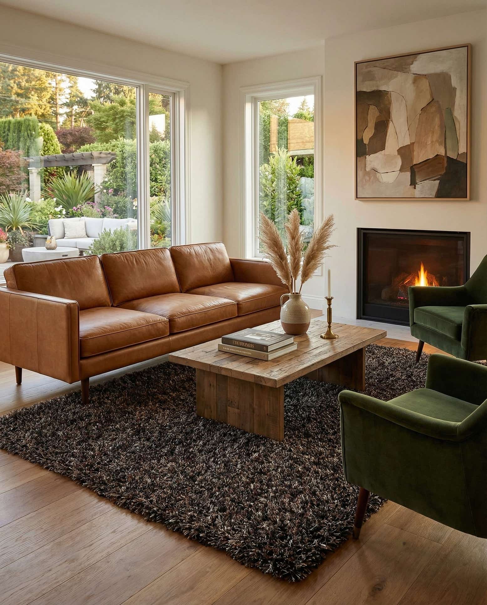 5' x 6' 8 Multi-Tone Shag Rug