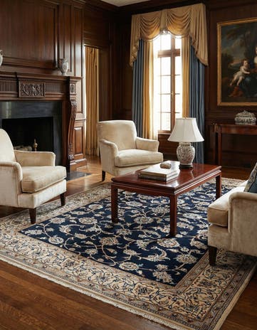 4' 4 x 6' 11 Hand Knotted Nain Rug