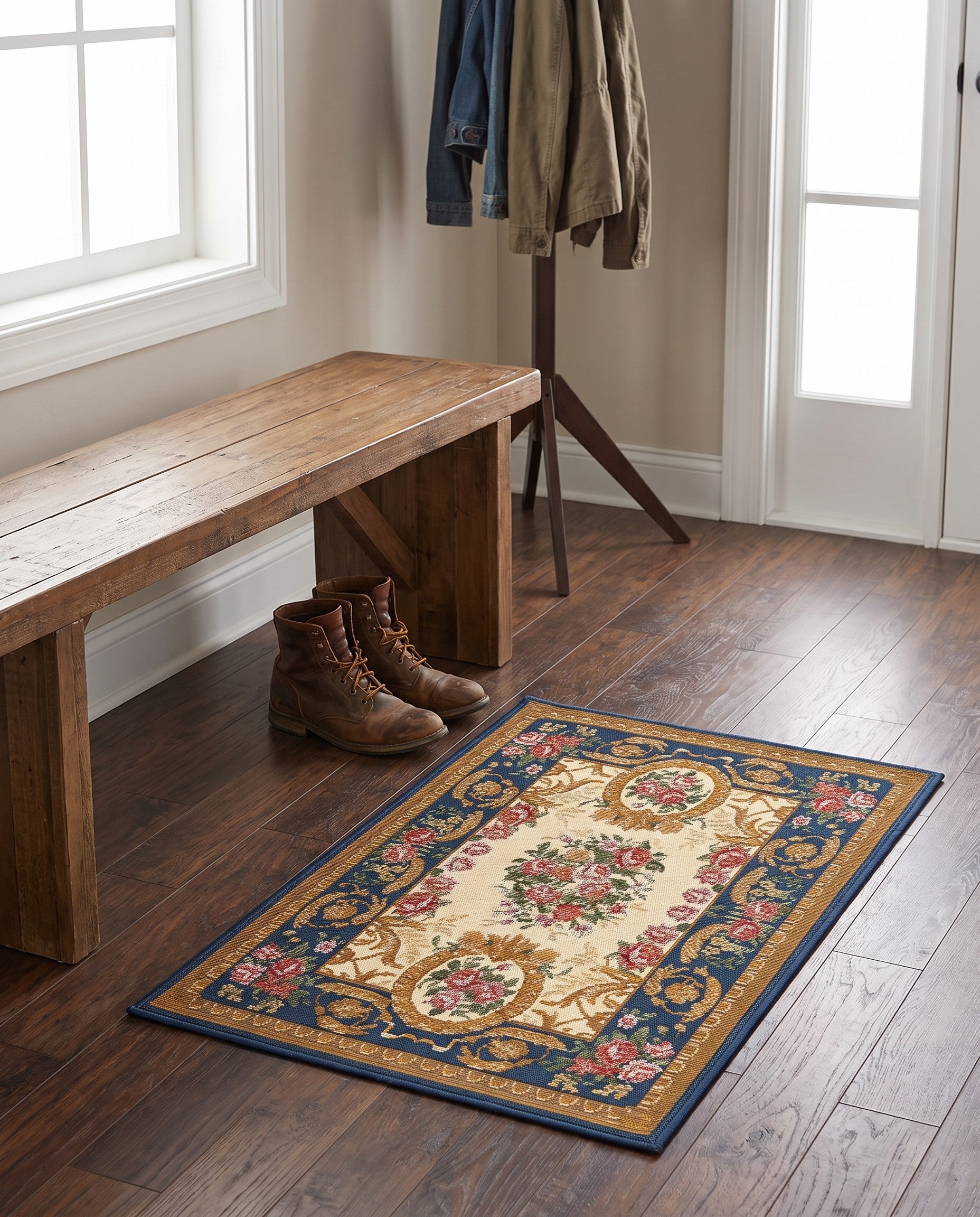 2' x 3' Easy-Clean Traditional Indoor / Outdoor Rug