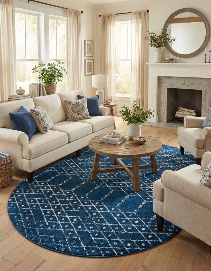 Detail image of  5' 3 x 8' Paxon Trellis Oval Rug