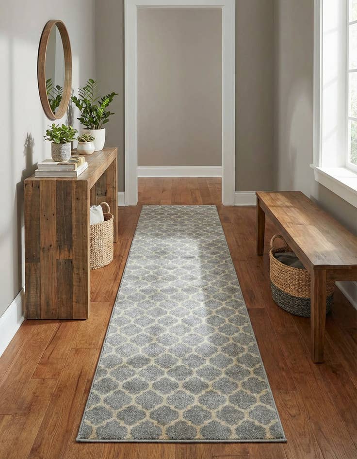 Detail image of  2' 7 x 16' 5 Lattice Runner Rug