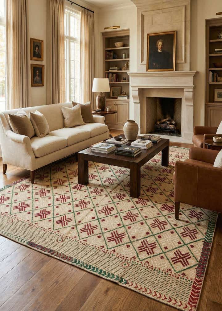 9' 10 x 14' 2 Hand Knotted Darya Wool Rug