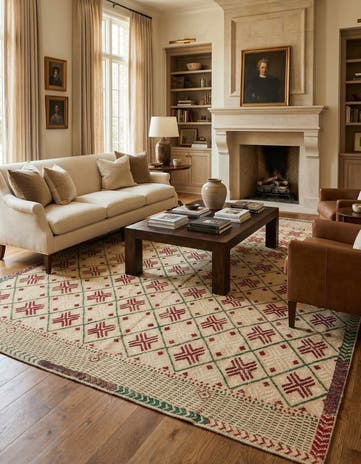 9' 10 x 14' 2 Hand Knotted Darya Wool Rug