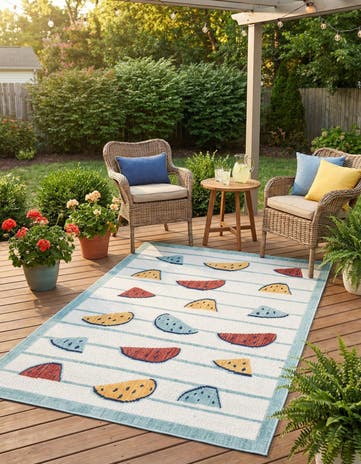5' x 7' 7 Easy-Clean Indoor / Outdoor Rug