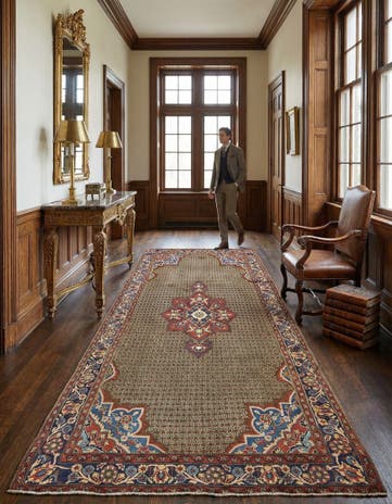 5' x 10' 2 Hand Knotted Koliaei Persian Wool Runner Rug