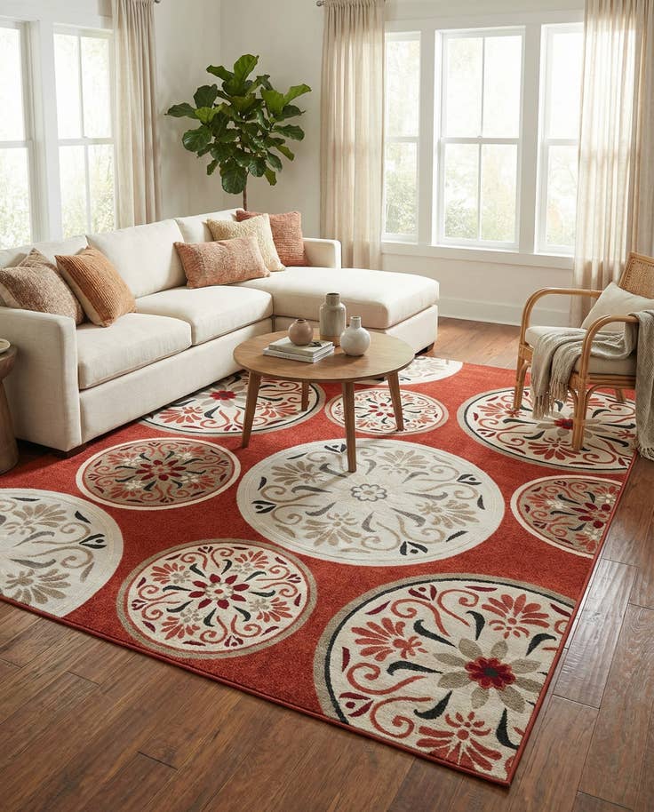 Detail image of 10' x 14' 1 Easy-Clean Modern Indoor / Outdoor Rug