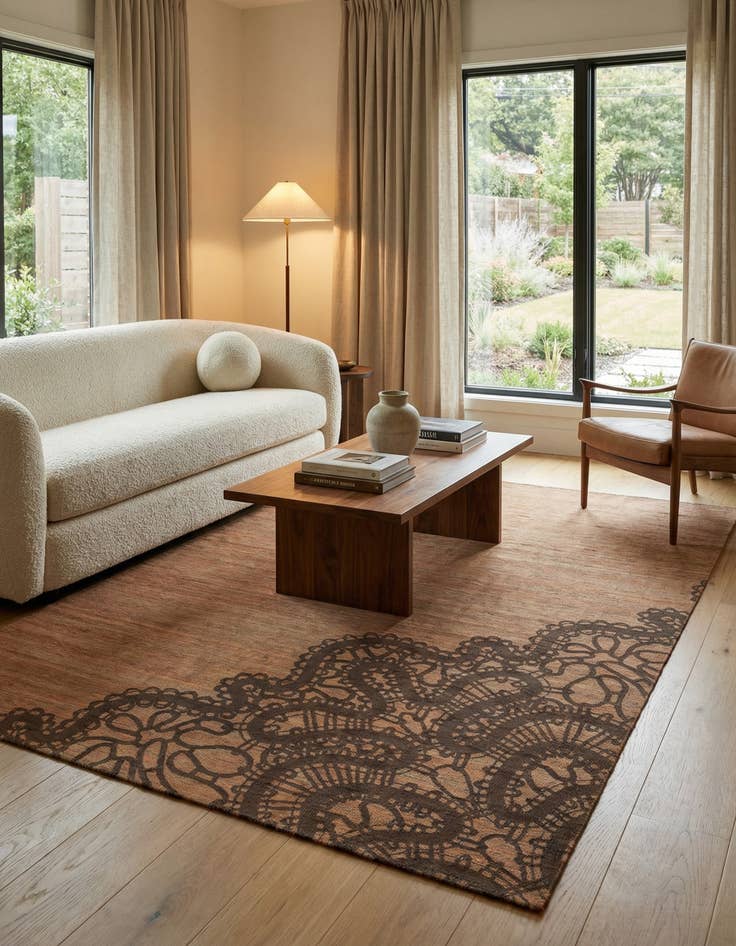 Detail image of  6' 8 x 10' 1  Hand Woven Kilim Modern Wool Rug