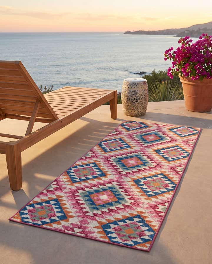 80cm x 160cm Leicht zu reinigen Southwestern Innen- / Außenbereich Läufer Teppich