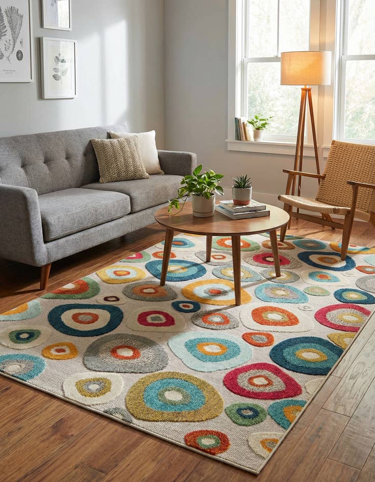 Detail image of 5' 3 x 8'  Washable Casablanca Indoor / Outdoor Rug