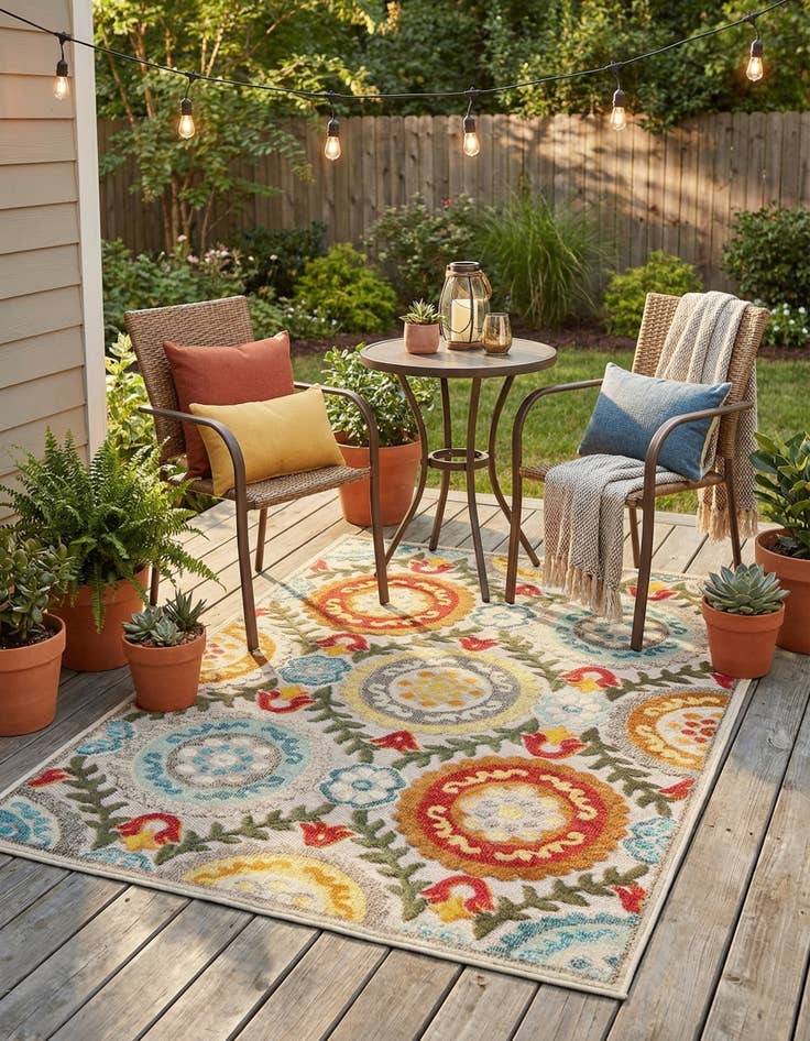 Detail image of 5' x 7'  Washable Casablanca Indoor / Outdoor Rug