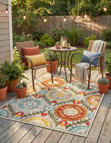 5' x 7' Easy-Clean Casablanca Indoor / Outdoor Rug