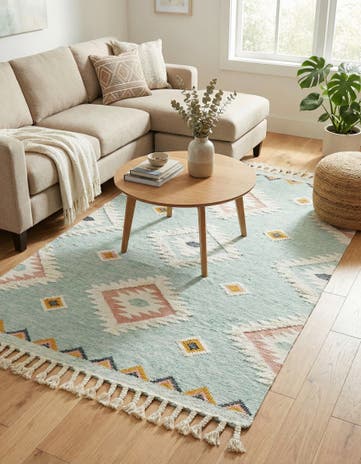 6' 1 x 9' Hand Woven Arizona Wool Rug