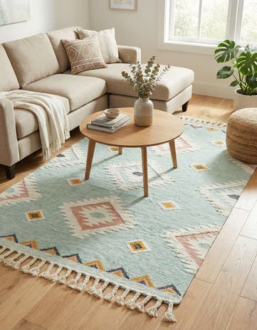 6' 1 x 9' Hand Woven Arizona Wool Rug