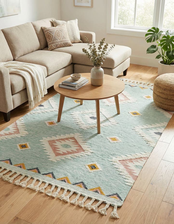 6' 1 x 9' Hand Woven Arizona Wool Rug