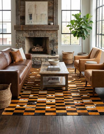 5' 1 x 7' 11 Cowhide - Patchwork Rug