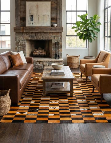 5' 1 x 7' 11 Cowhide - Patchwork Rug
