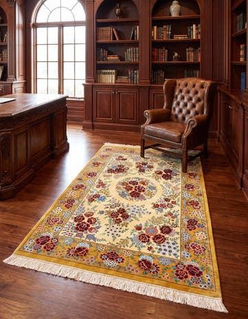 3' 3 x 5' 2 Ghom Silk Rug