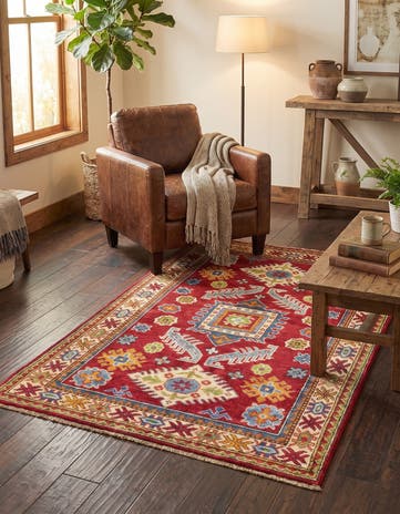 3' 4 x 5' Hand Knotted Kazak Rug