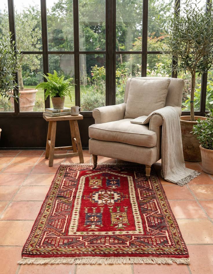 Detail image of 2' 8 x 4' 7  Hand Knotted Anatolian Wool Rug