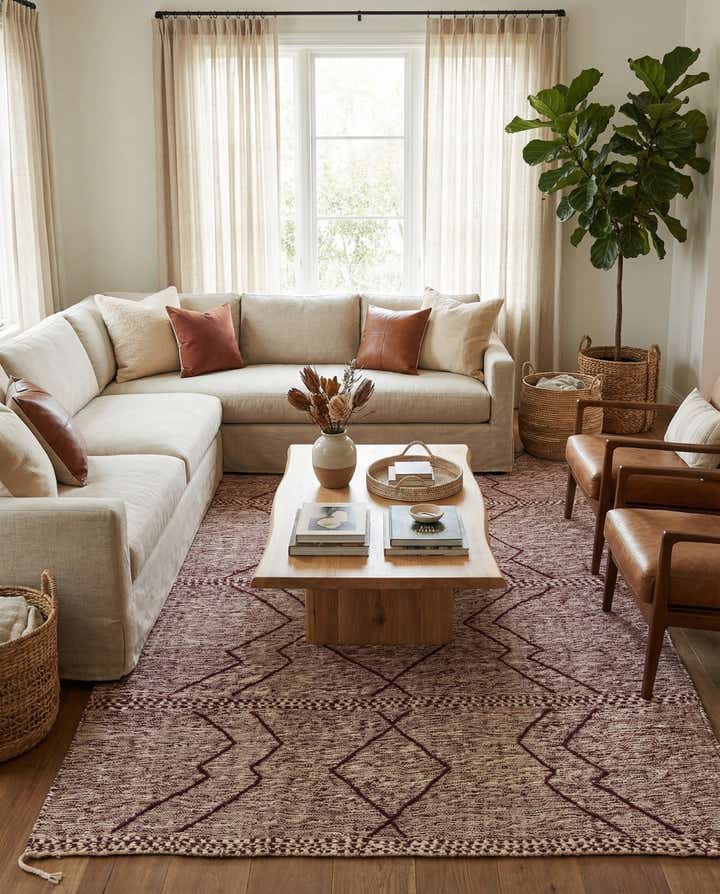6' 4 x 10' Hand Knotted Moroccan Wool Rug