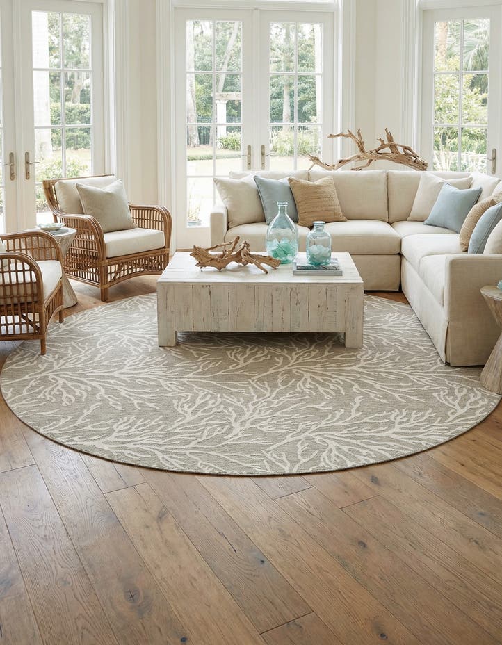 13' x 13' Easy-Clean Coastal Indoor / Outdoo...