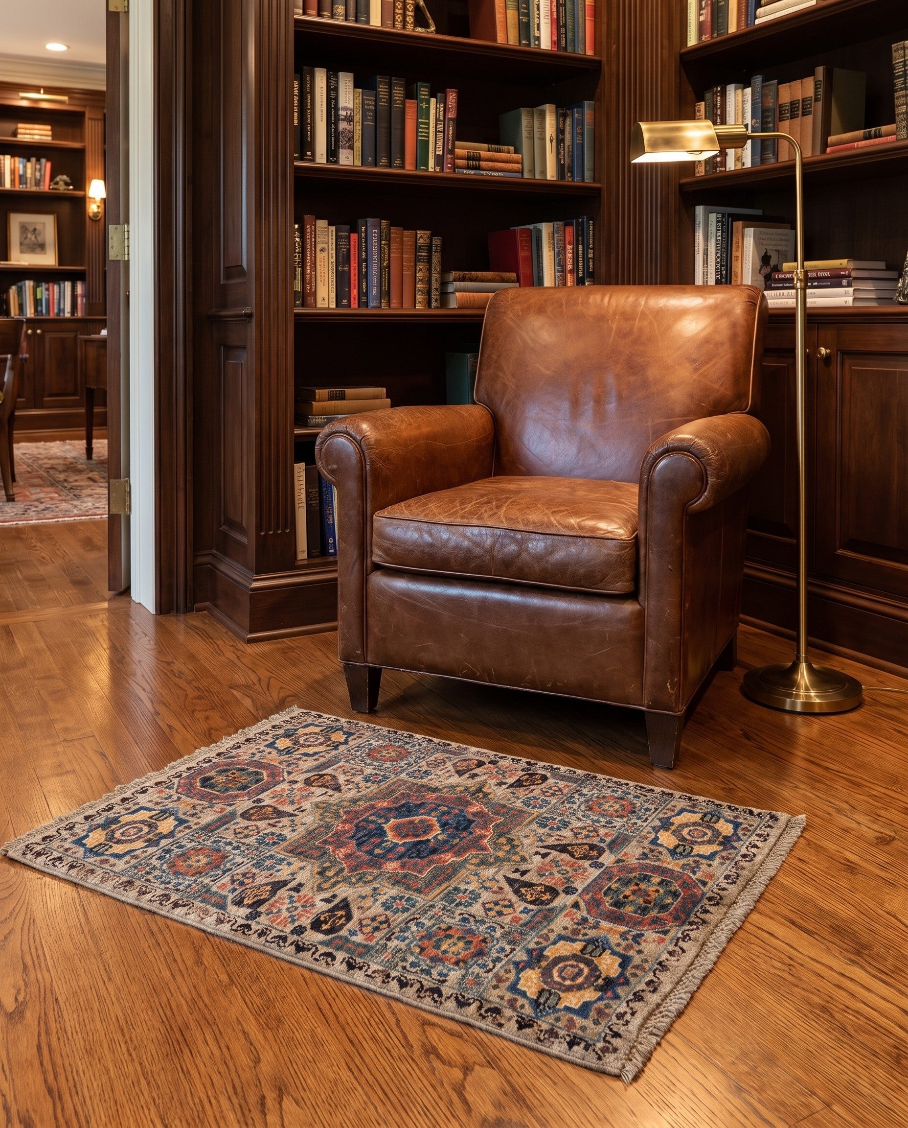 2' x 3' Hand Knotted Mamluk Ziegler Rug