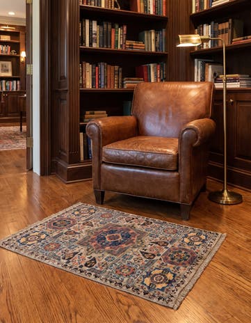 2' x 3' Hand Knotted Mamluk Ziegler Rug