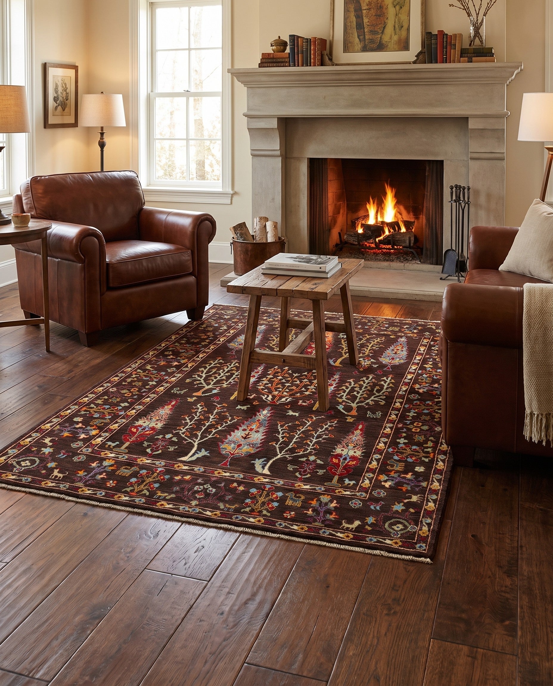 5' x 6' 7 Hand Knotted Ariana Ziegler Rug