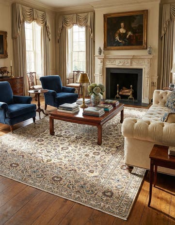 8' 2 x 11' 10 Kashan Wool Rug