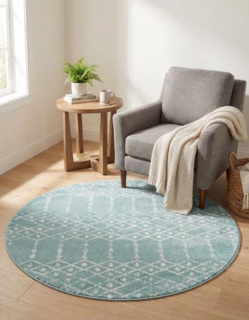 4' 1 x 4' 1 Paxon Trellis Round Rug