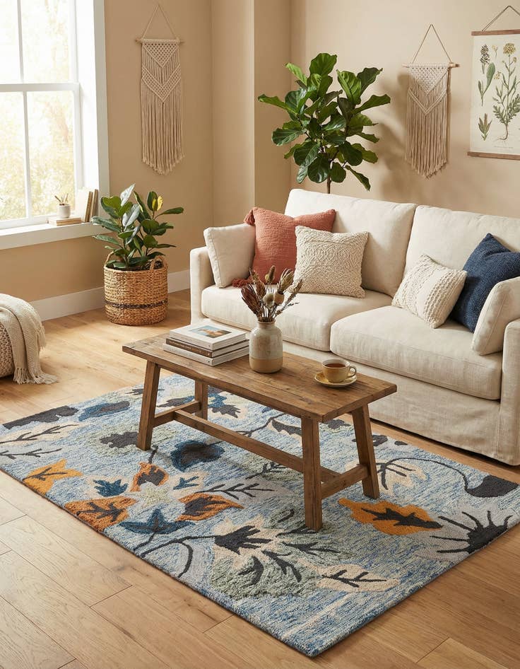 Detail image of 4' x 5' 10 Agra Rug