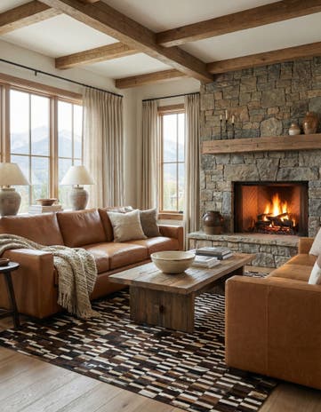 4' 11 x 8' 1 Cowhide - Patchwork Rug